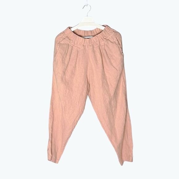 BLACK CRANE EUC Linen carpenter pants in Nude Size S - Picture 3 of 7